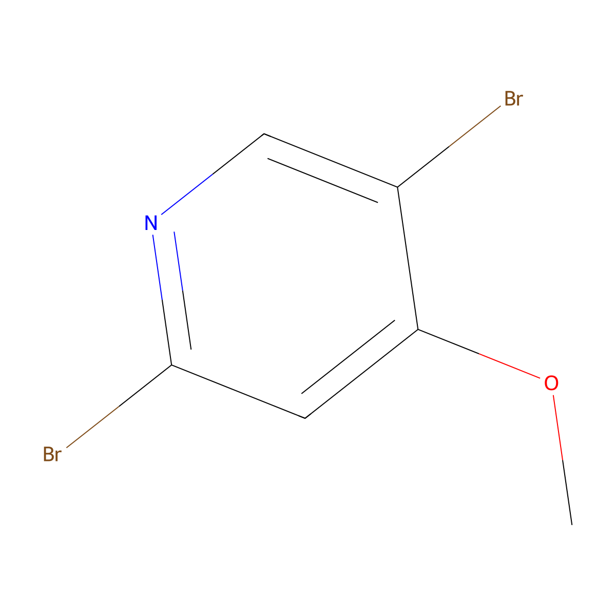 2,5-Dibromo-4-methoxypyridine molecular structure, CAS 1211520-71-6