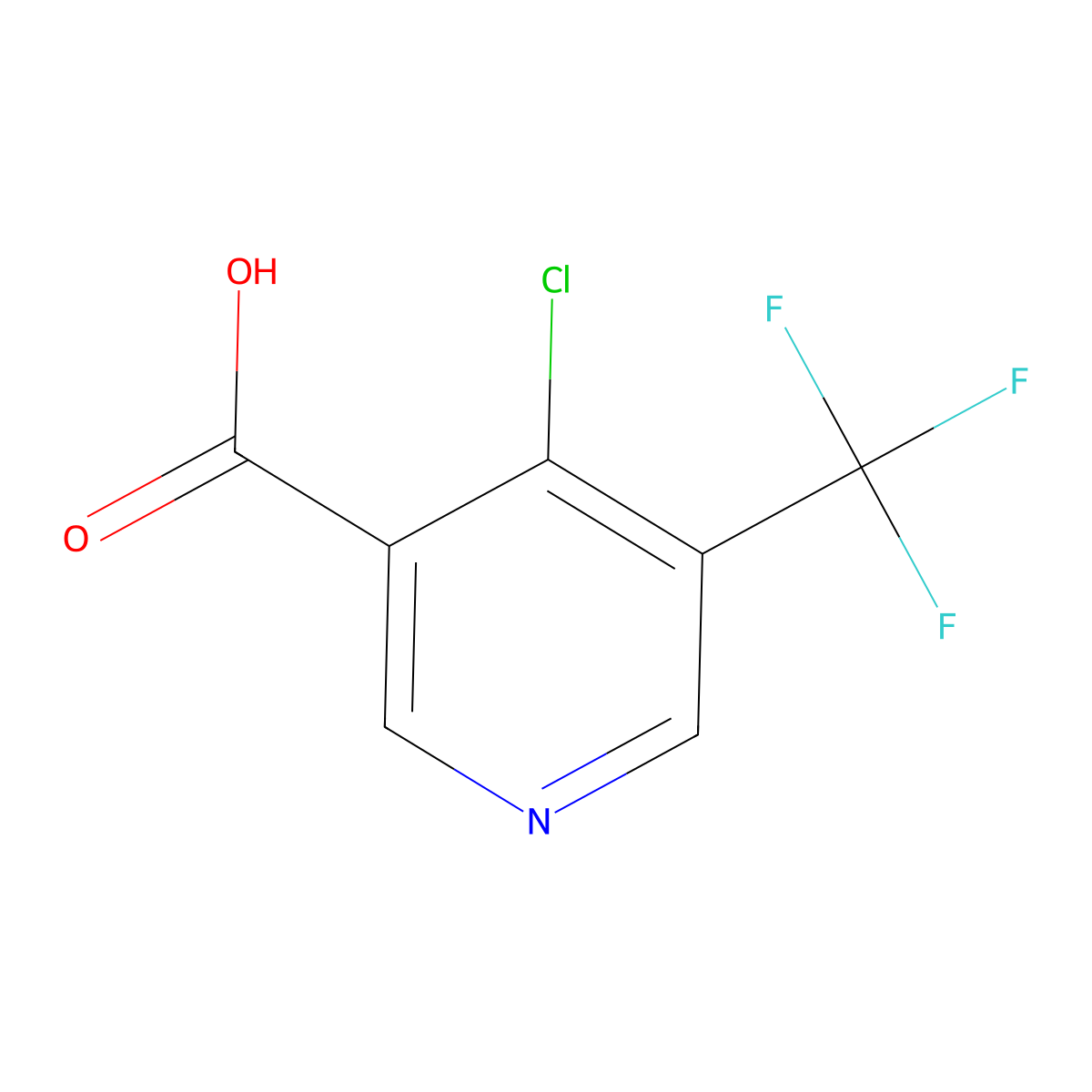 4-Chloro-5-(trifluoromethyl)nicotinic acid molecular structure, CAS 1211520-84-1