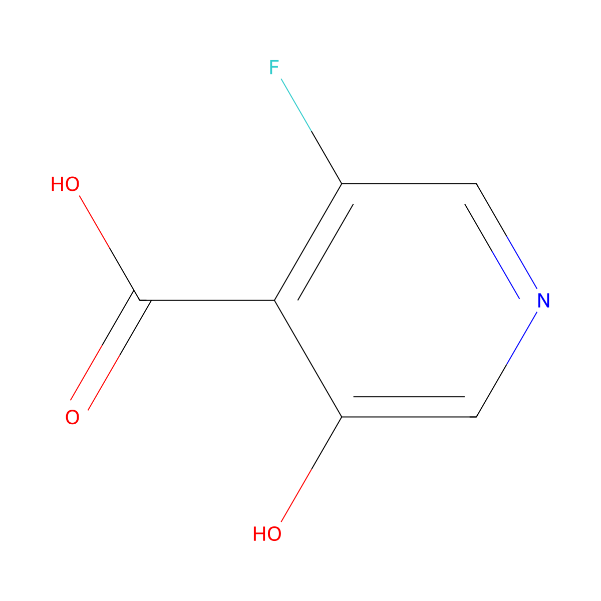 3-Fluoro-5-hydroxypyridine-4-carboxylic acid molecular structure, CAS 1211520-92-1
