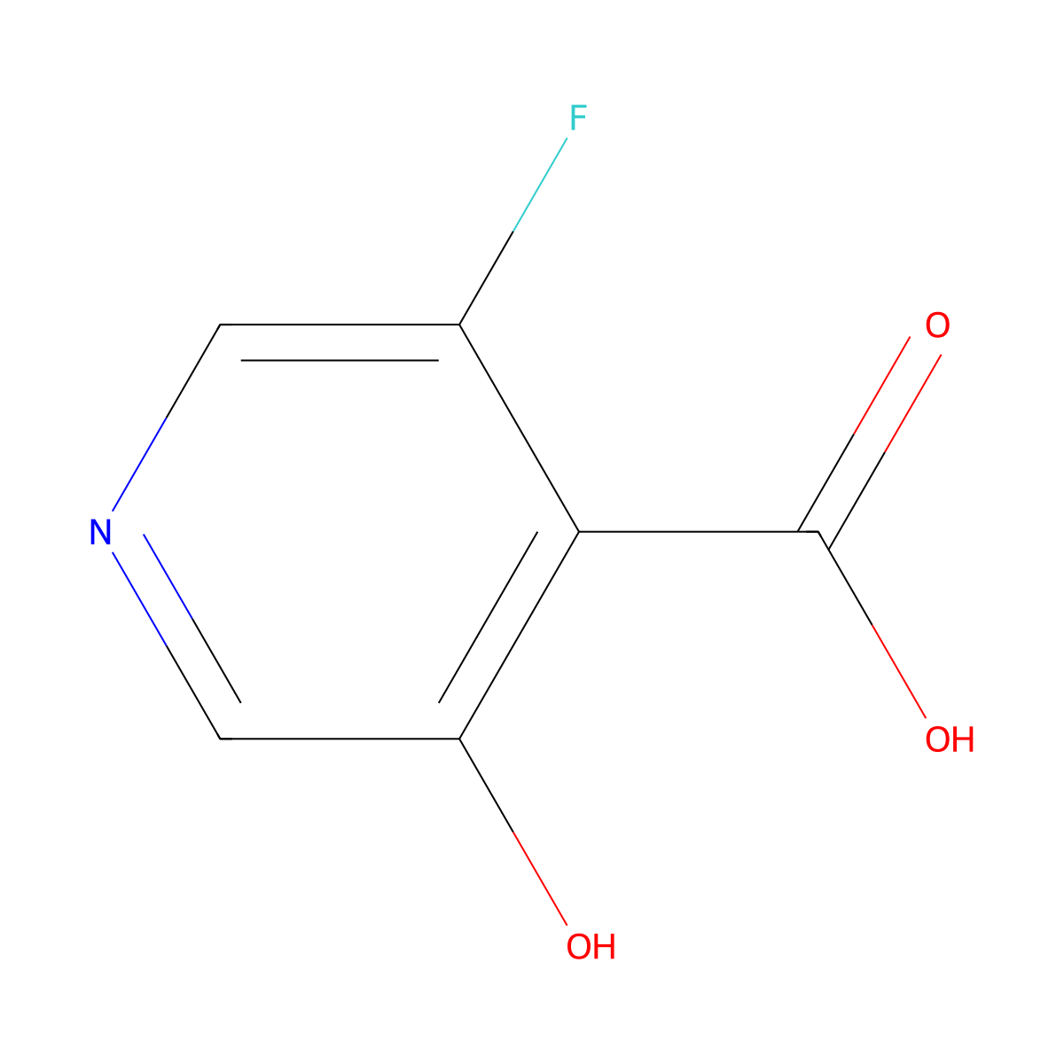 3-Fluoro-5-hydroxypyridine-4-carboxylic acid molecular structure, CAS 1211520-92-1