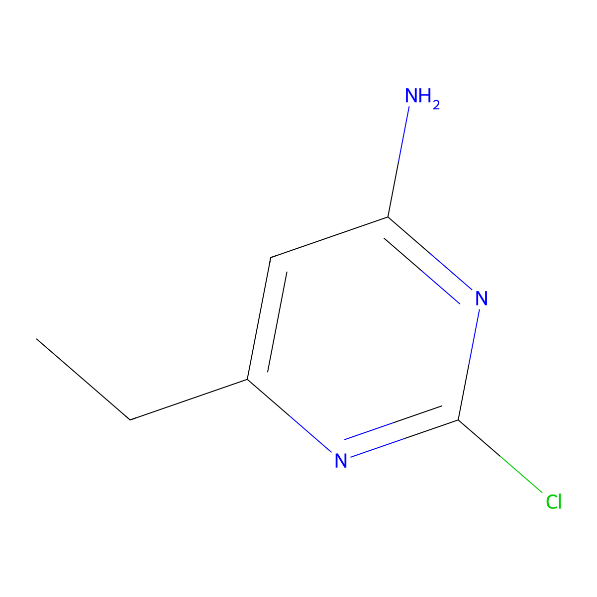 2-Chloro-4-amino-6-ethylpyrimidine molecular structure, CAS 1211520-98-7