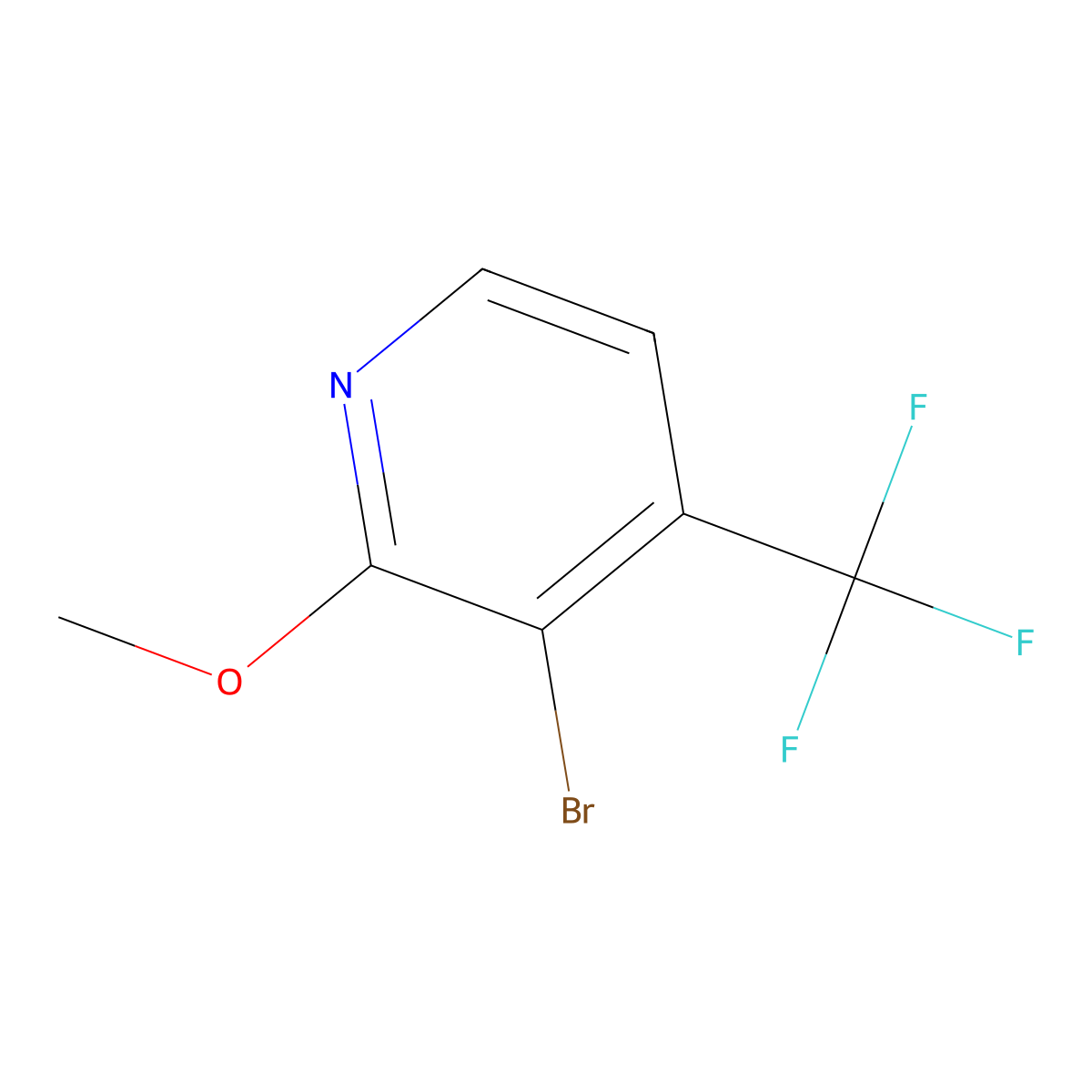 3-Bromo-2-methoxy-4-(trifluoromethyl)pyridine molecular structure, CAS 1211521-34-4