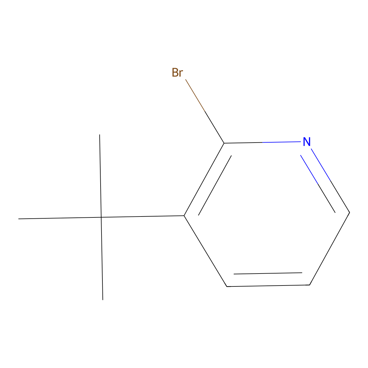 2-Bromo-3-(tert-butyl)pyridine molecular structure, CAS 1211521-35-5