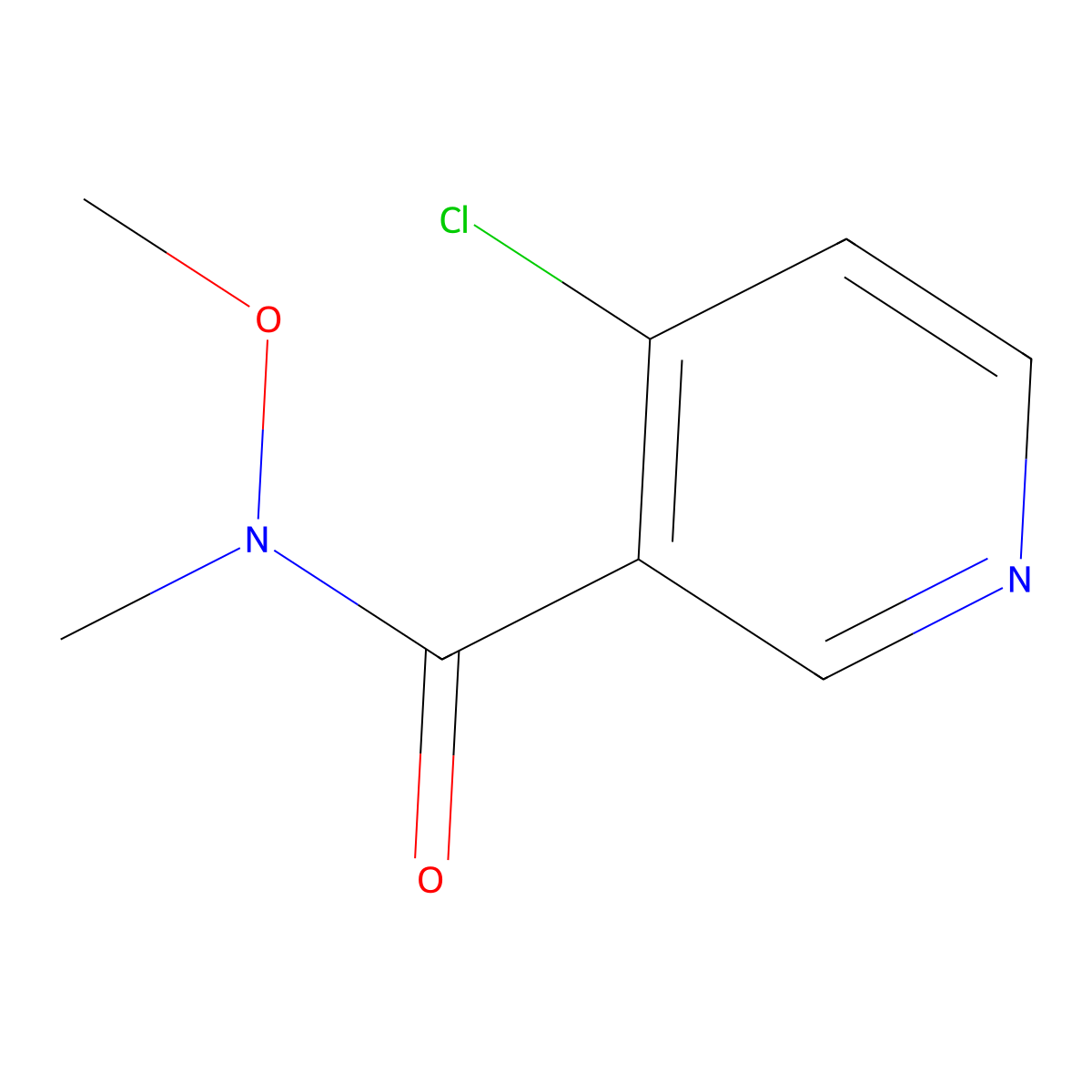 4-Chloro-N-methoxy-N-methylnicotinamide molecular structure, CAS 1211521-40-2