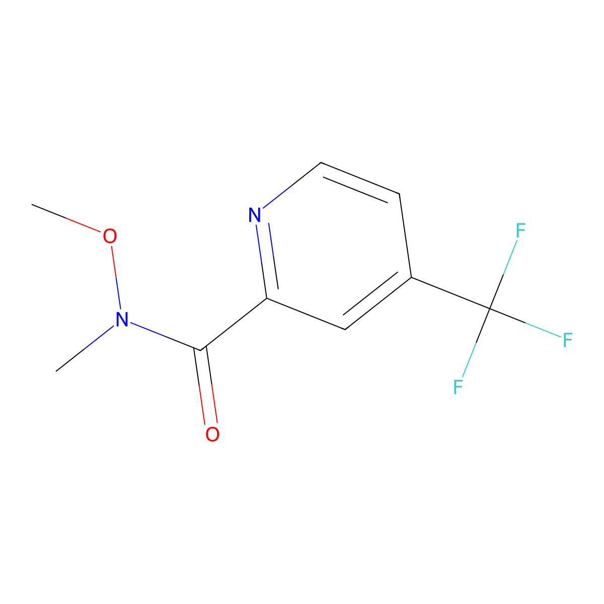 N-Methoxy-N-methyl-4-(trifluoromethyl)-2-pyridinecarboxamide molecular structure, CAS 1211521-48-0