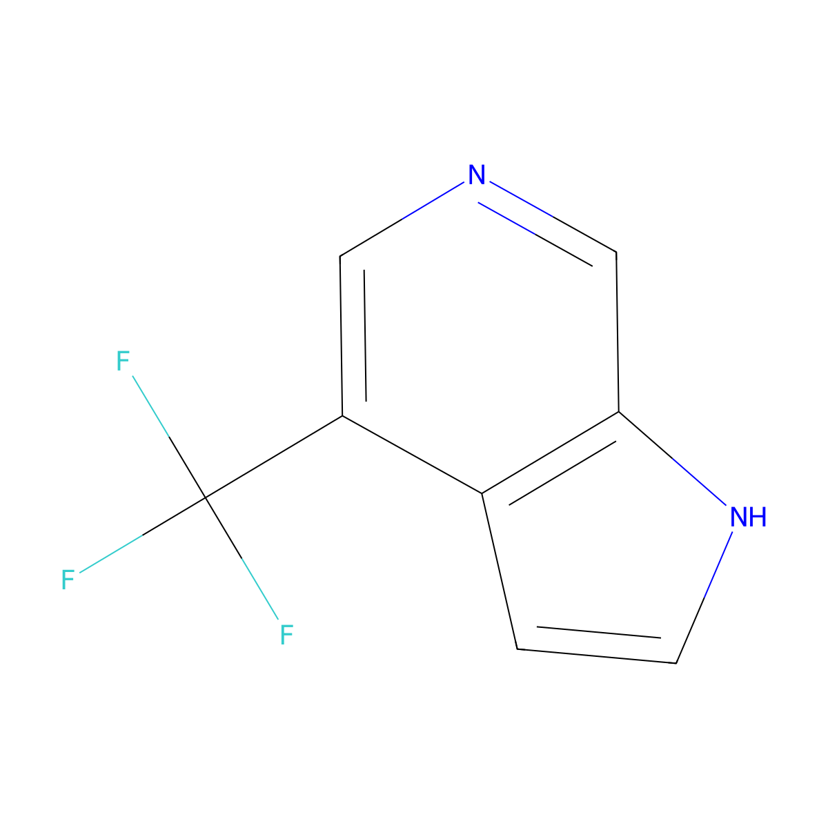 4-(trifluoromethyl)-1H-pyrrolo(2,3-c)pyridine molecular structure, CAS 1211521-88-8