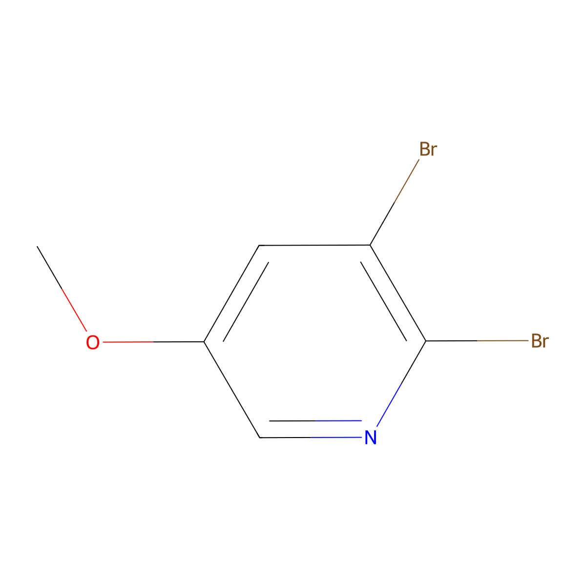 2,3-Dibromo-5-methoxypyridine molecular structure, CAS 1211521-89-9