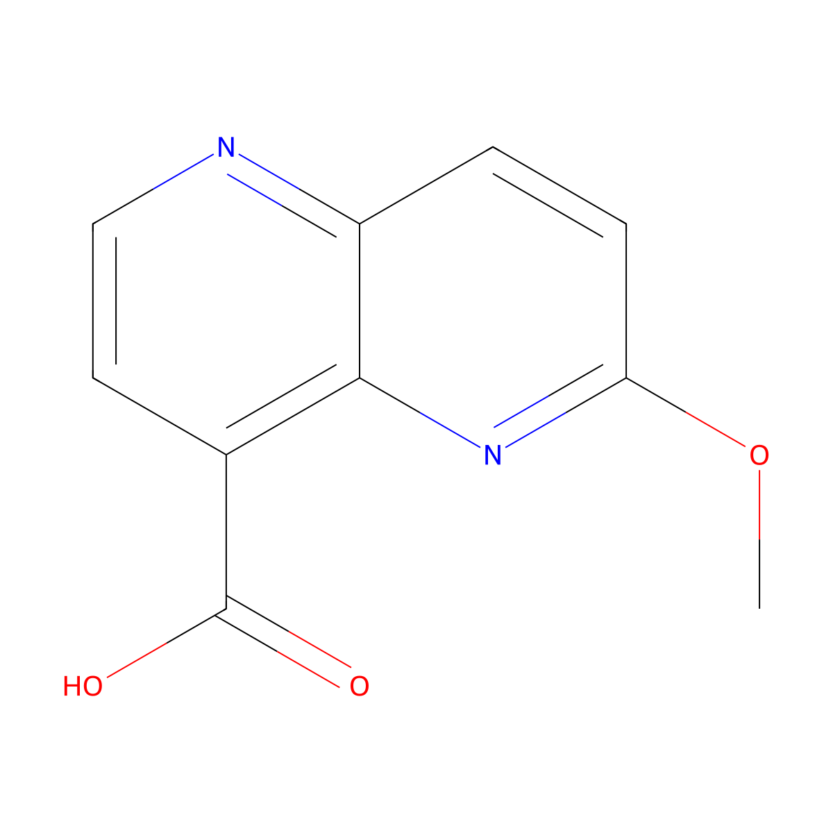 6-Methoxy-1,5-naphthyridine-4-carboxylic acid molecular structure, CAS 1211522-19-8