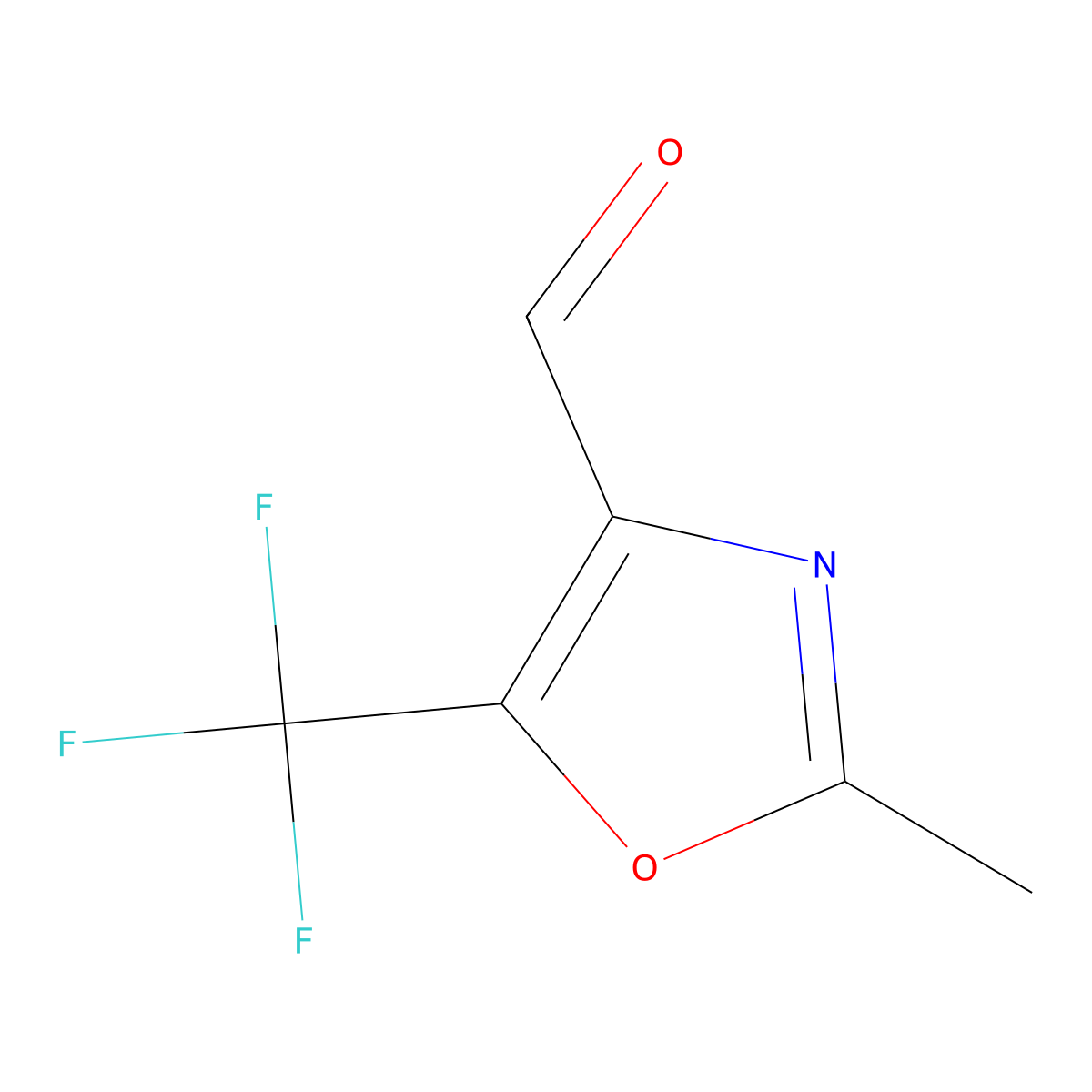 2-Methyl-5-(trifluoromethyl)oxazole-4-carbaldehyde molecular structure, CAS 1211522-28-9