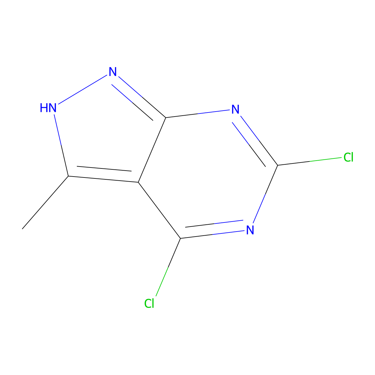 4,6-Dichloro-3-methyl-1H-pyrazolo[3,4-D]pyrimidine molecular structure, CAS 1211522-68-7
