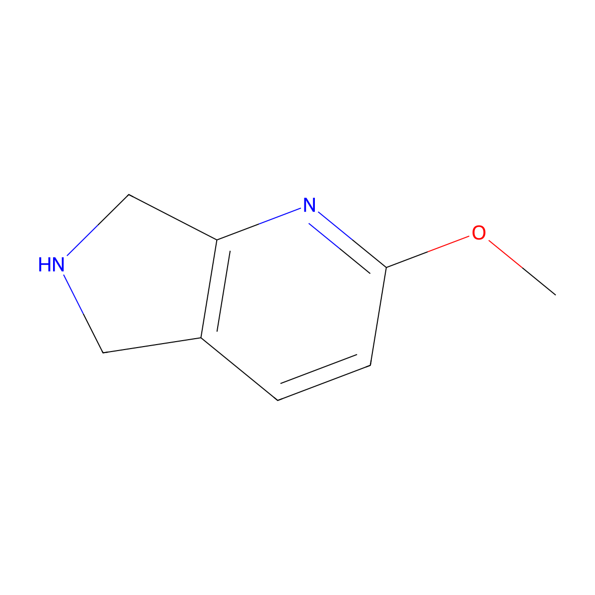 2-methoxy-6,7-dihydro-5H-pyrrolo[3,4-b]pyridine molecular structure, CAS 1211523-20-4