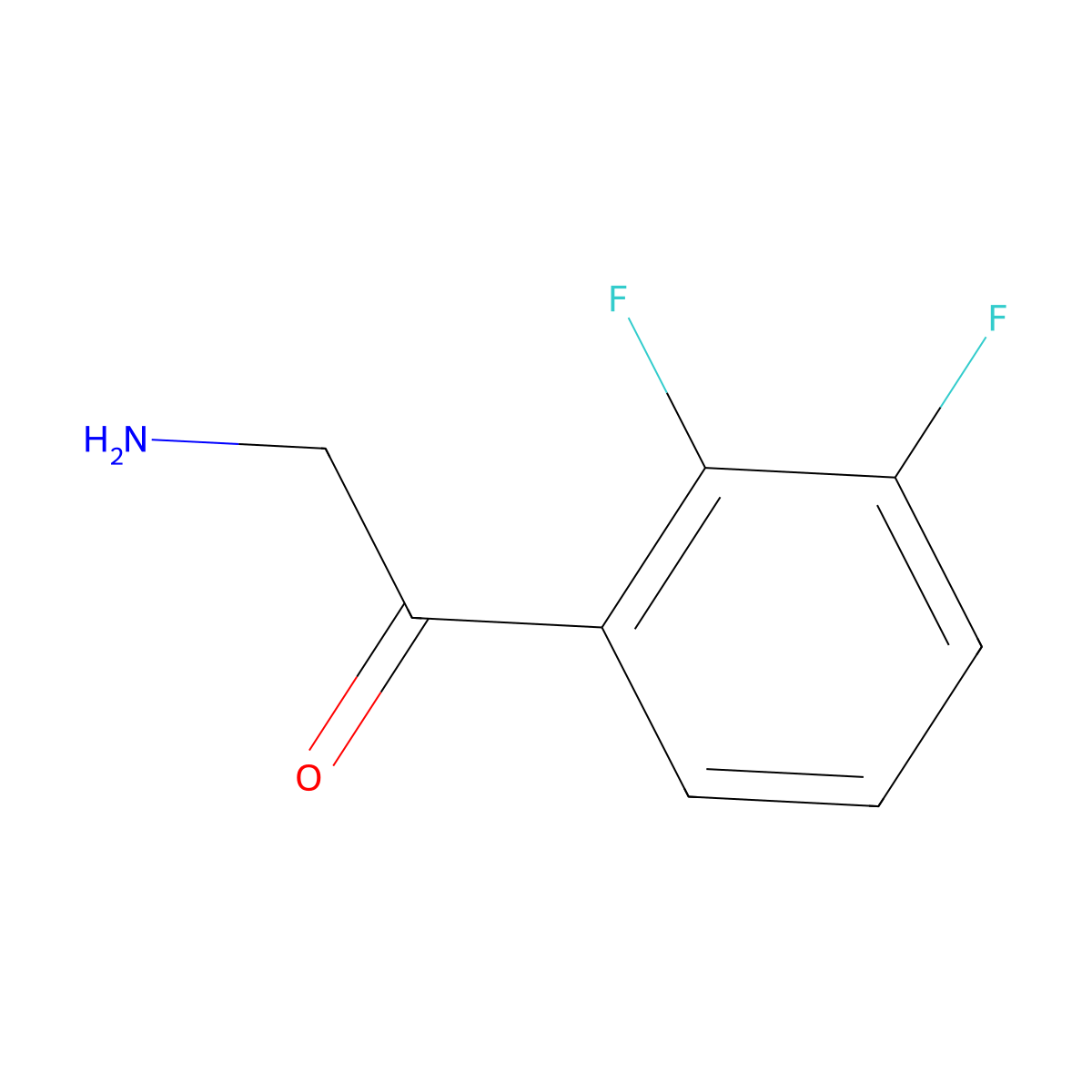 2-Amino-1-(2,3-difluorophenyl)ethan-1-one molecular structure, CAS 1211523-67-9