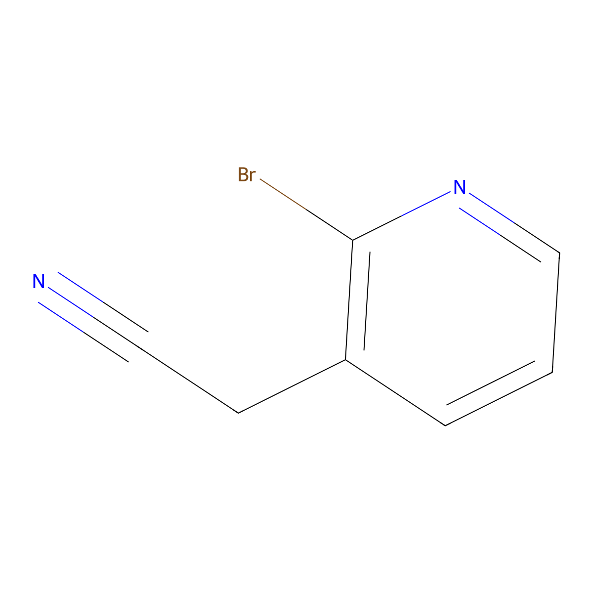 2-(2-Bromopyridin-3-yl)acetonitrile molecular structure, CAS 1211523-71-5