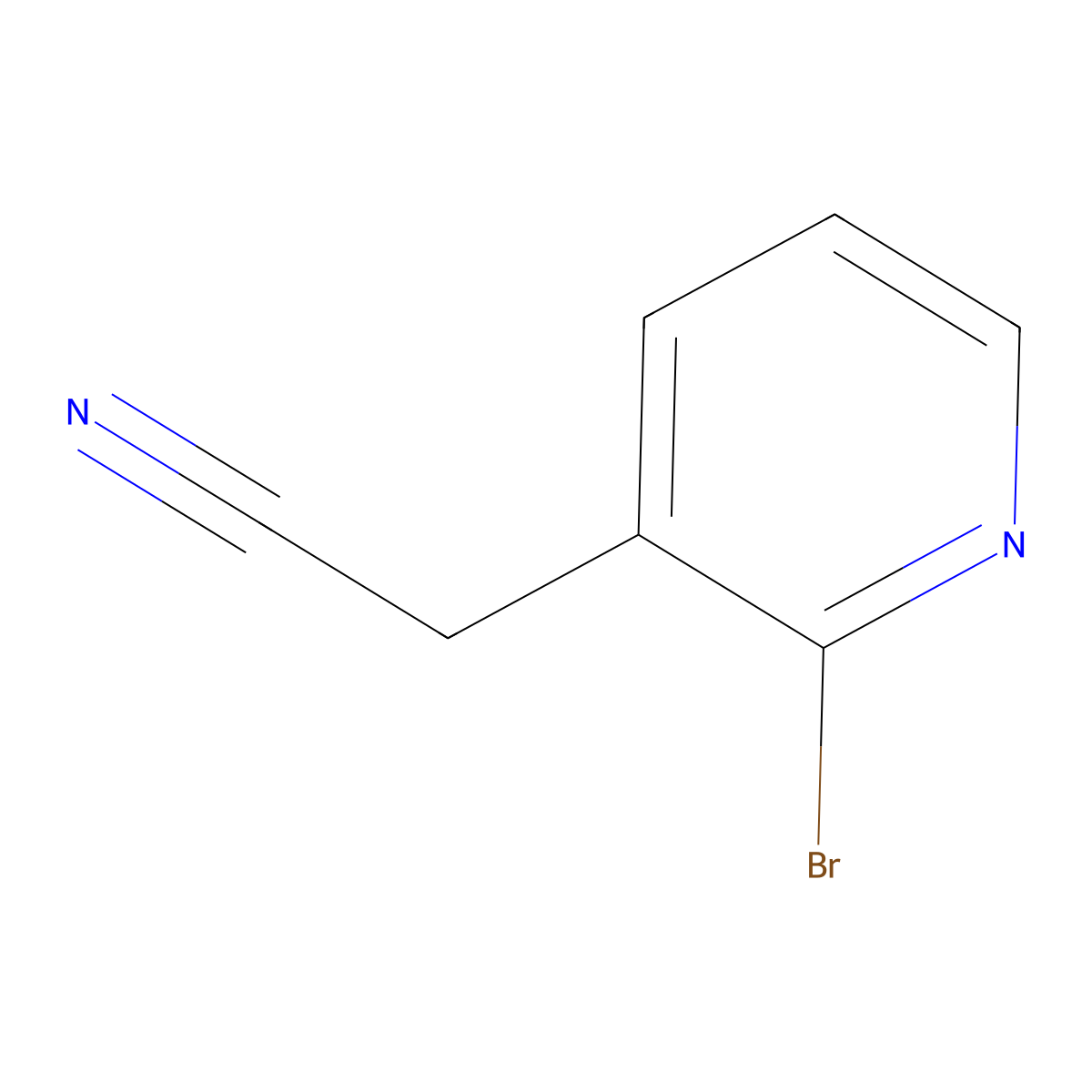 2-(2-Bromopyridin-3-yl)acetonitrile molecular structure, CAS 1211523-71-5