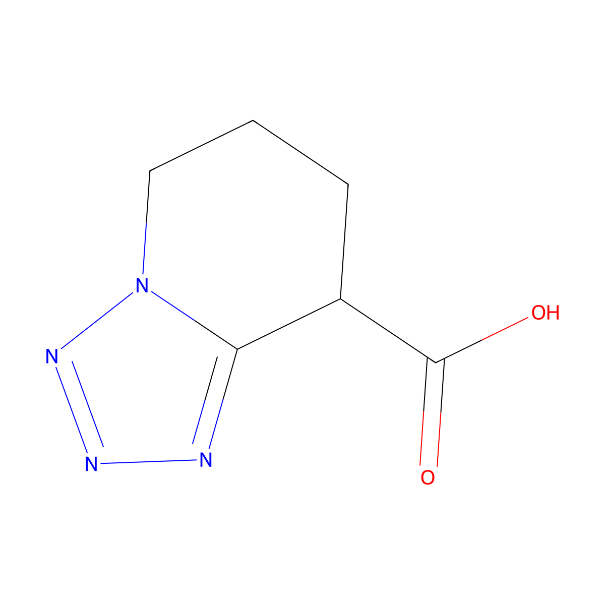 5H,6H,7H,8H-[1,2,3,4]tetrazolo[1,5-a]pyridine-8-carboxylic acid molecular structure, CAS 1211524-11-6