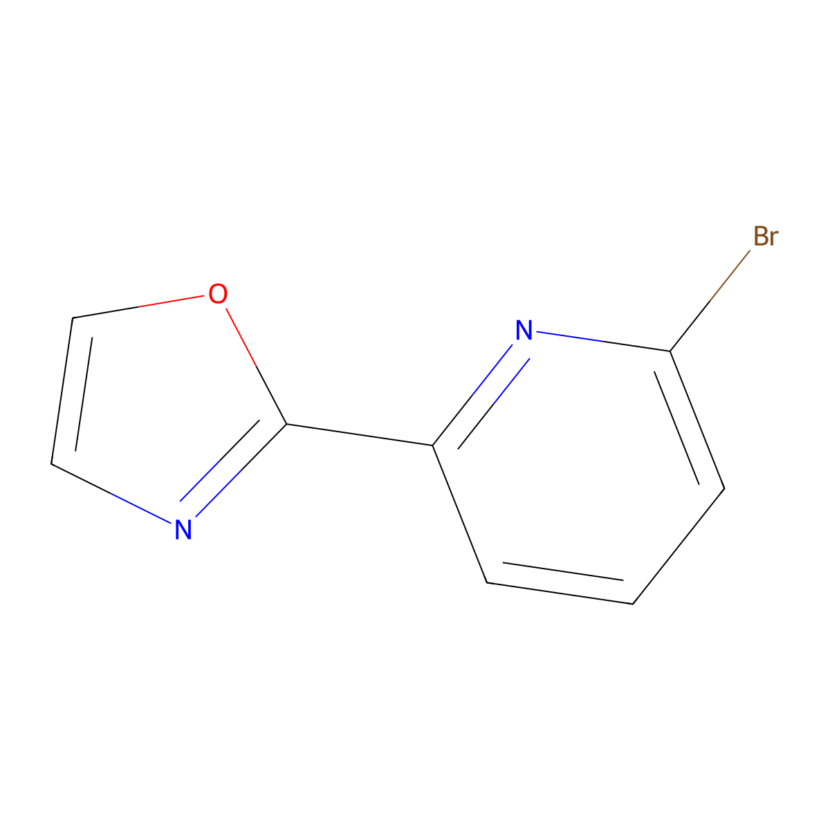 2-(6-Bromopyridin-2-yl)oxazole molecular structure, CAS 1211524-14-9