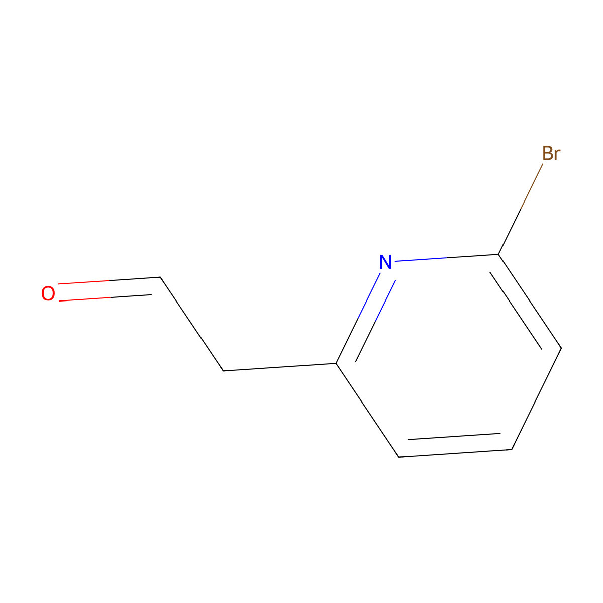 2-(6-Bromopyridin-2-YL)acetaldehyde molecular structure, CAS 1211524-20-7