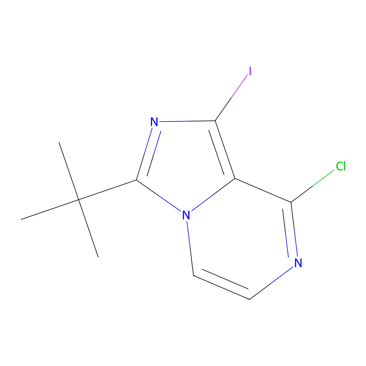 3-(Tert-butyl)-8-chloro-1-iodoimidazo[1,5-a]pyrazine molecular structure, CAS 1211524-21-8