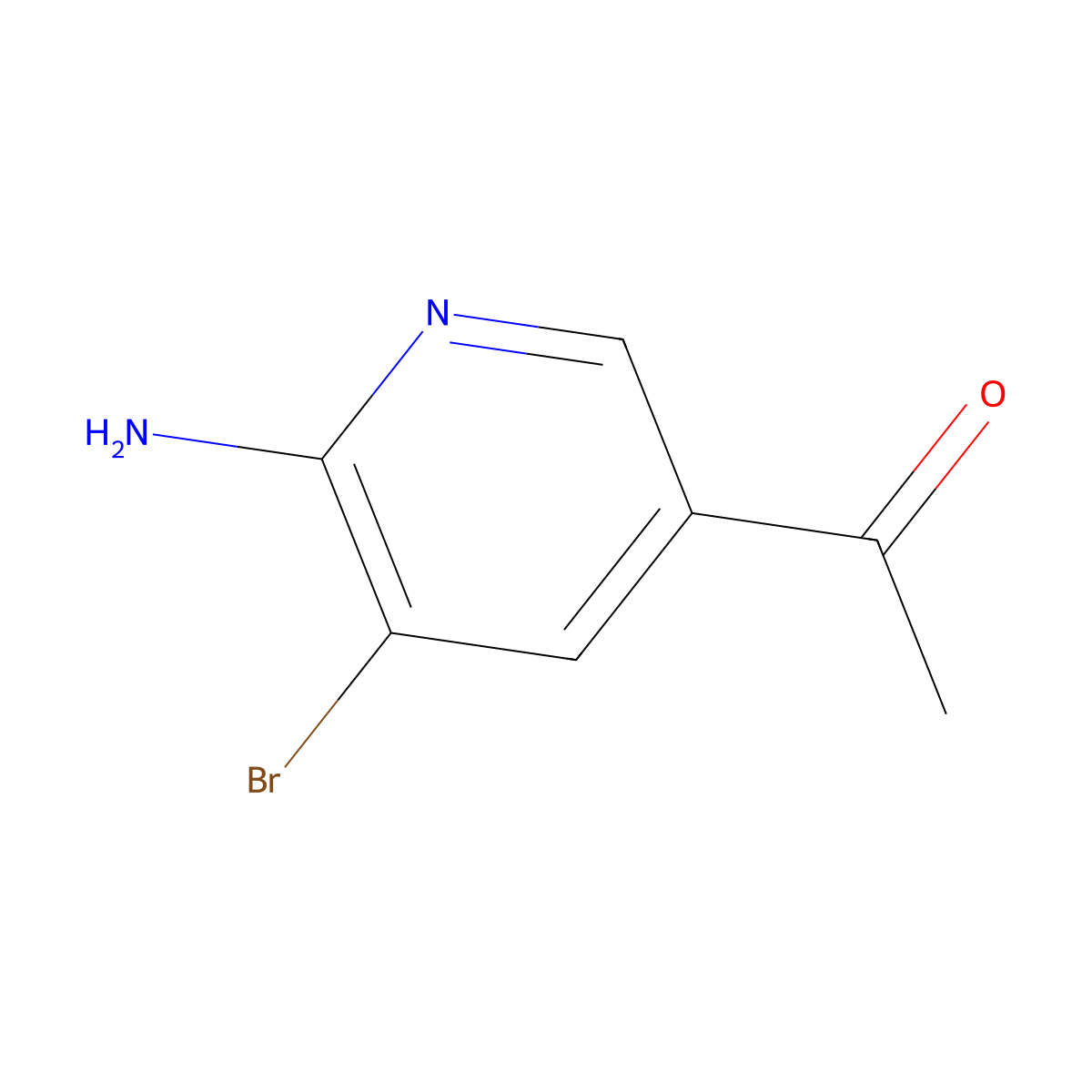 1-(6-Amino-5-bromopyridin-3-yl)ethanone molecular structure, CAS 1211524-25-2