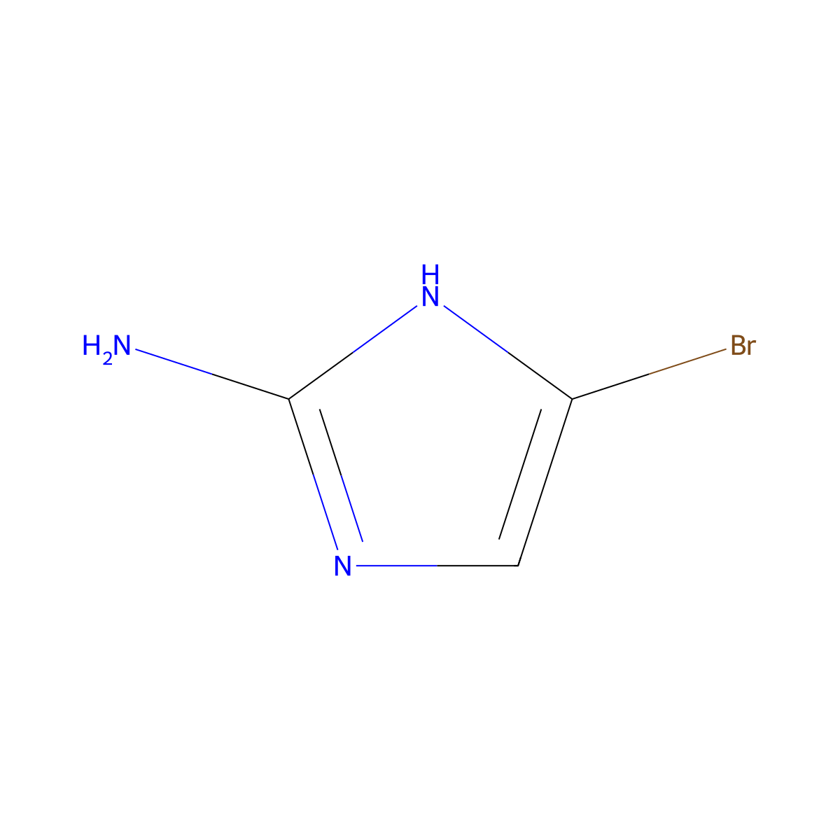4-Bromo-1H-imidazol-2-amine molecular structure, CAS 1211524-33-2
