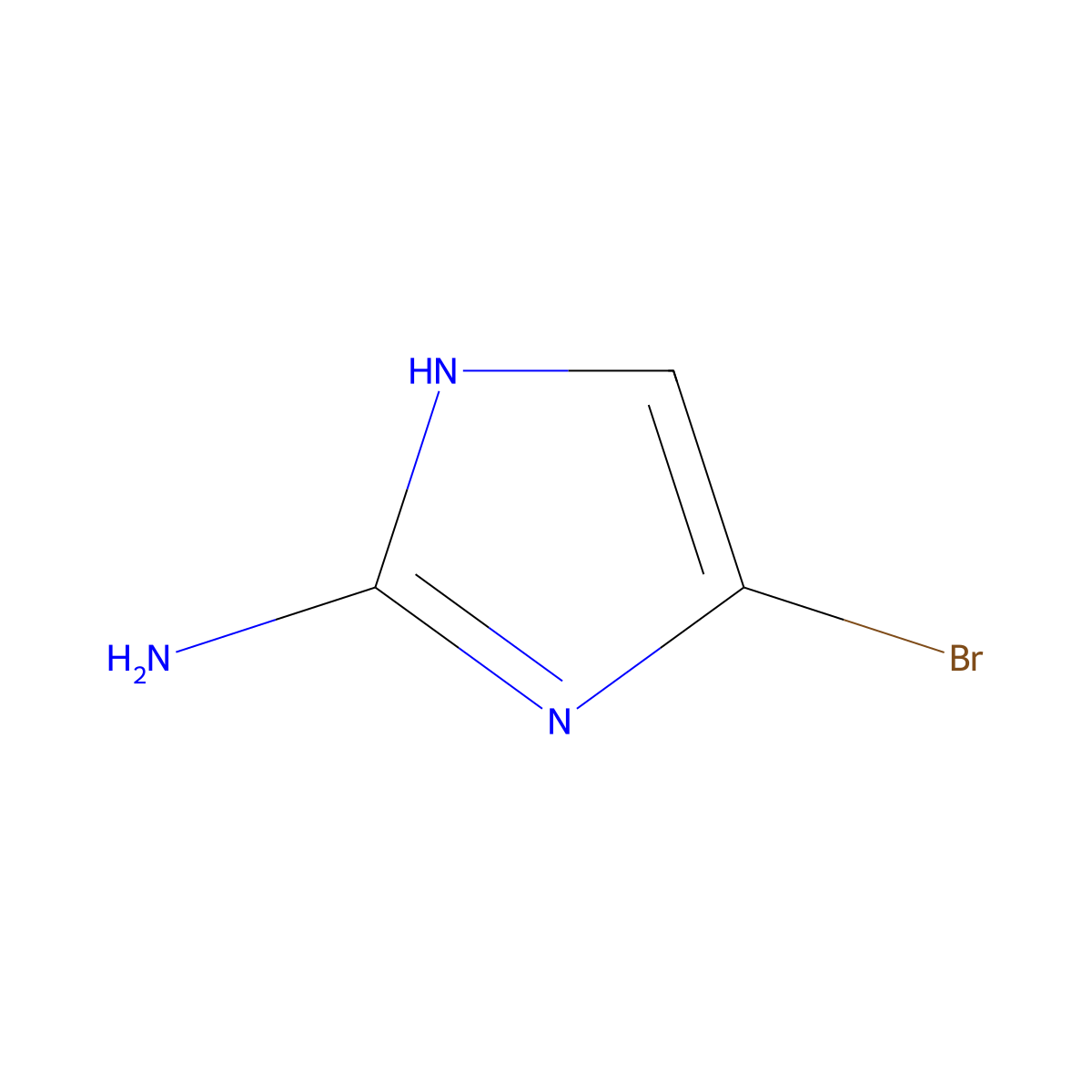 4-Bromo-1H-imidazol-2-amine molecular structure, CAS 1211524-33-2