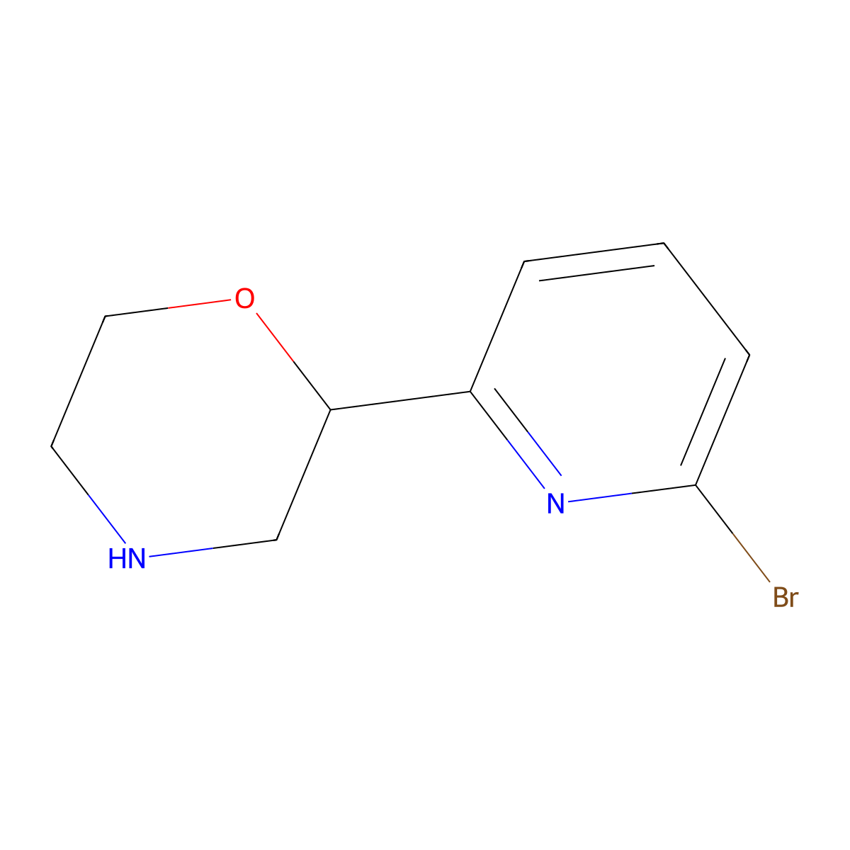 2-(6-Bromopyridin-2-yl)morpholine molecular structure, CAS 1211524-36-5