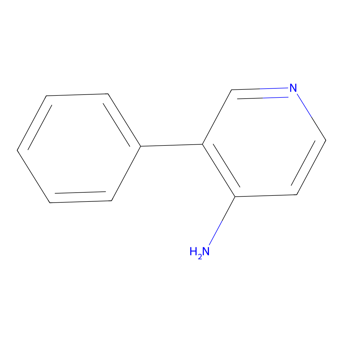 3-Phenylpyridin-4-amine molecular structure, CAS 1211524-38-7
