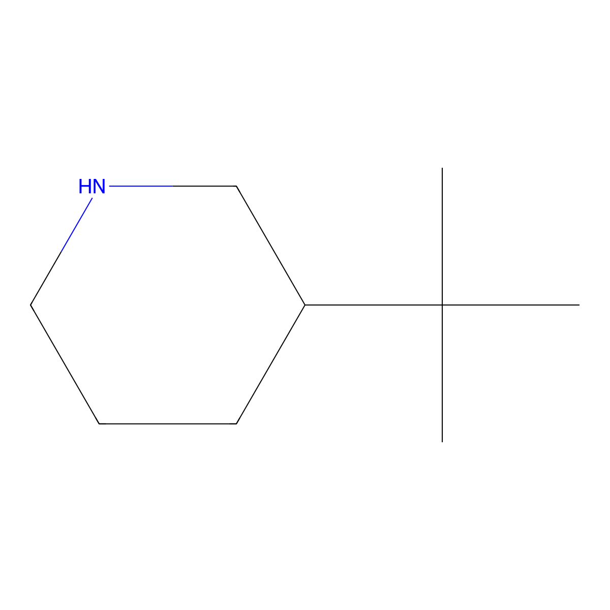 3-Tert-butylpiperidine molecular structure, CAS 1211524-40-1