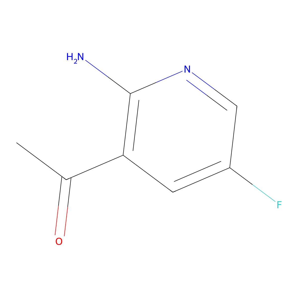 1-(2-Amino-5-fluoropyridin-3-yl)ethanone molecular structure, CAS 1211524-51-4
