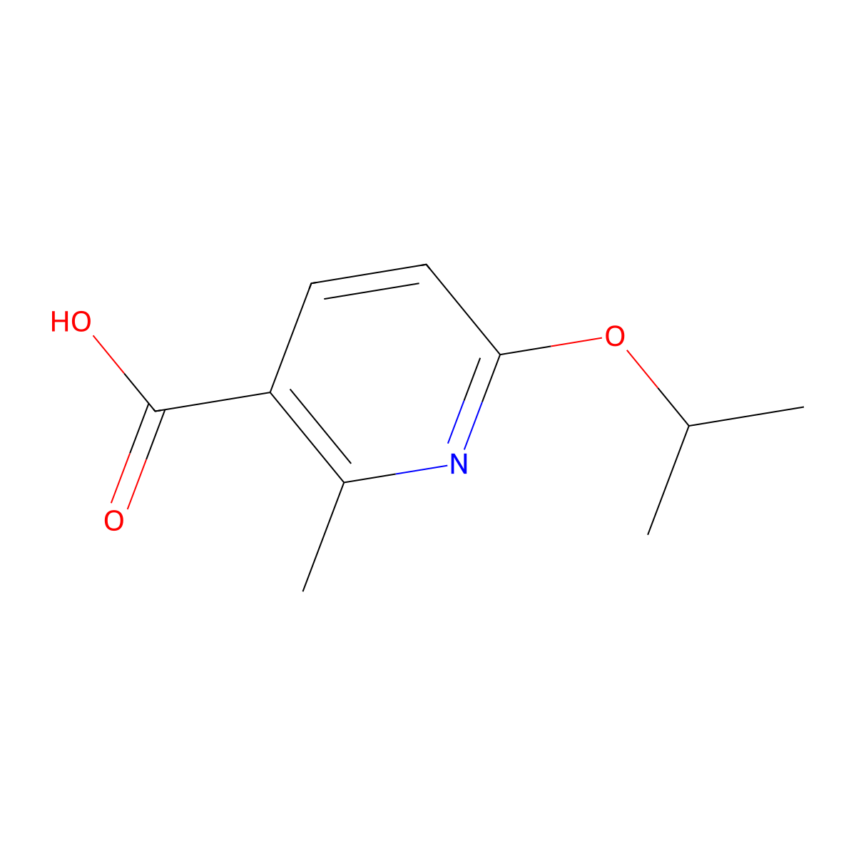 6-Isopropoxy-2-methylnicotinic acid molecular structure, CAS 1211524-58-1