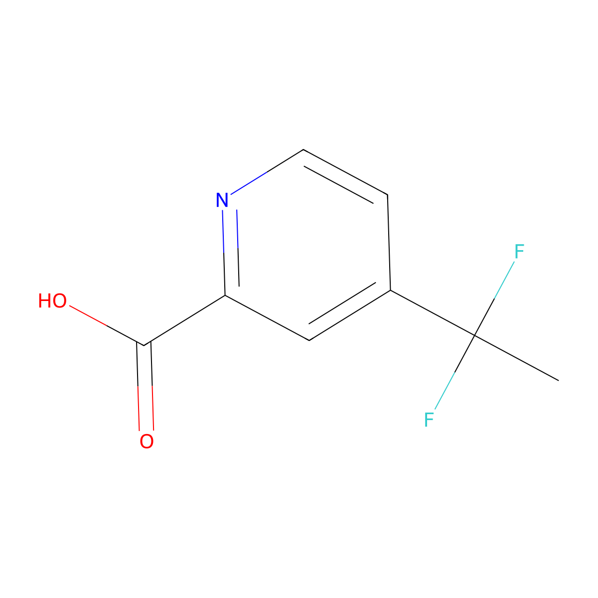 4-(1,1-Difluoroethyl)picolinic acid molecular structure, CAS 1211524-74-1