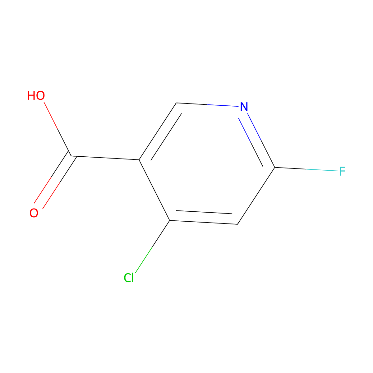 4-Chloro-6-fluoronicotinic acid molecular structure, CAS 1211525-00-6