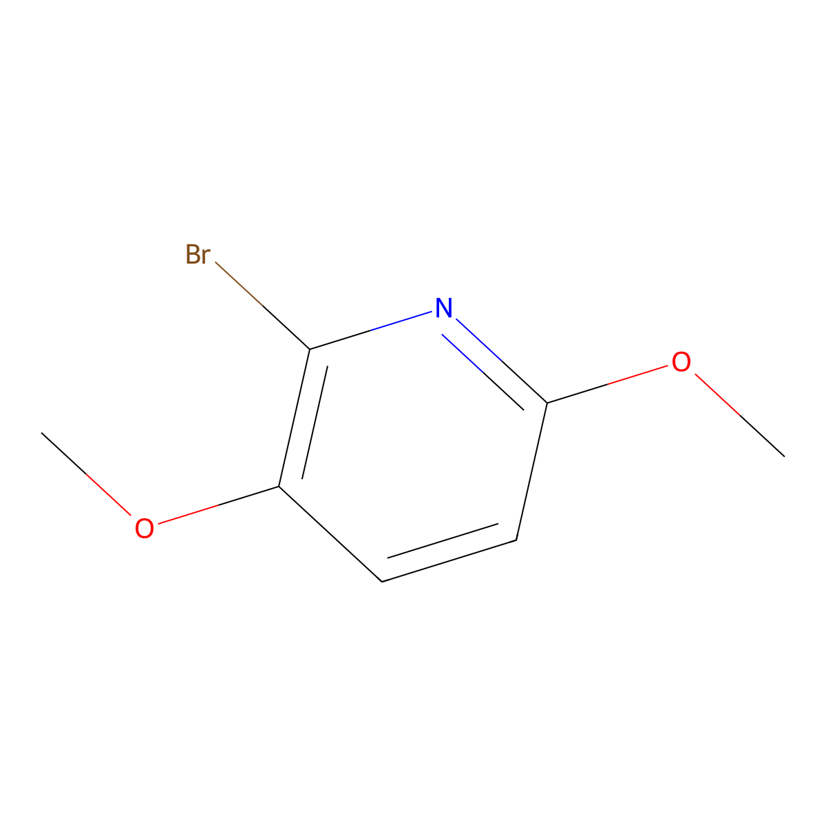 2-Bromo-3,6-dimethoxypyridine molecular structure, CAS 1211525-11-9