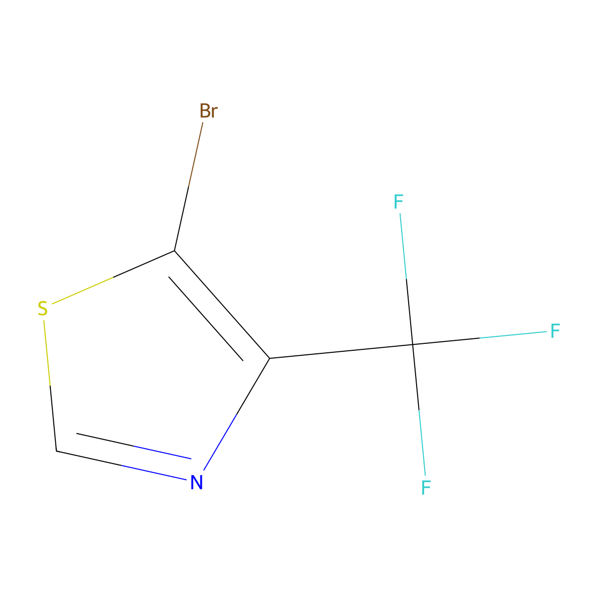 5-Bromo-4-(trifluoromethyl)-1,3-thiazole molecular structure, CAS 1211525-16-4