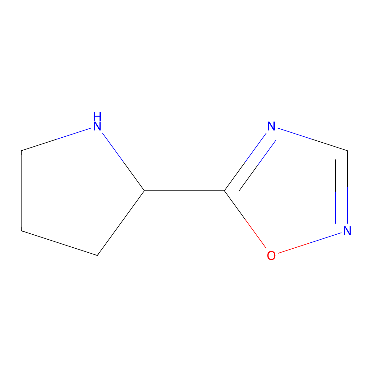 5-(2-Pyrrolidinyl)-1,2,4-oxadiazole molecular structure, CAS 1211525-30-2
