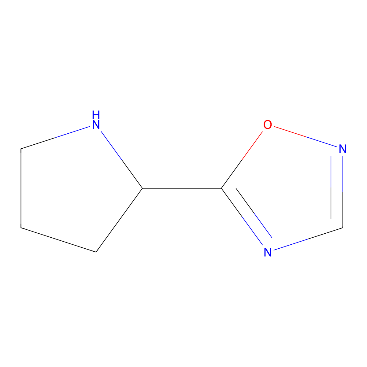 5-(2-Pyrrolidinyl)-1,2,4-oxadiazole molecular structure, CAS 1211525-30-2
