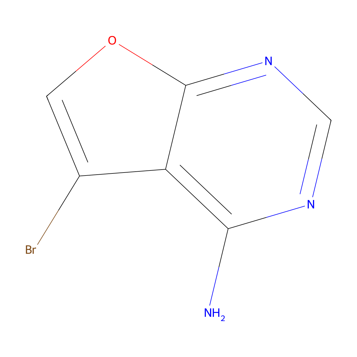 4-Amino-5-bromofuro[2,3-D]pyrimidine molecular structure, CAS 1211525-35-7