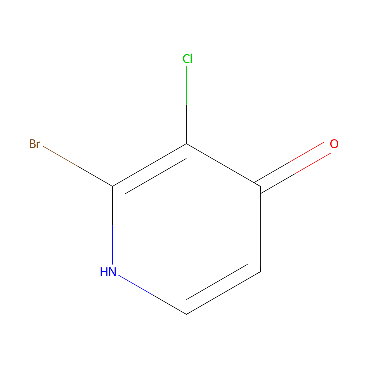 2-Bromo-3-chloropyridin-4-OL molecular structure, CAS 1211525-75-5