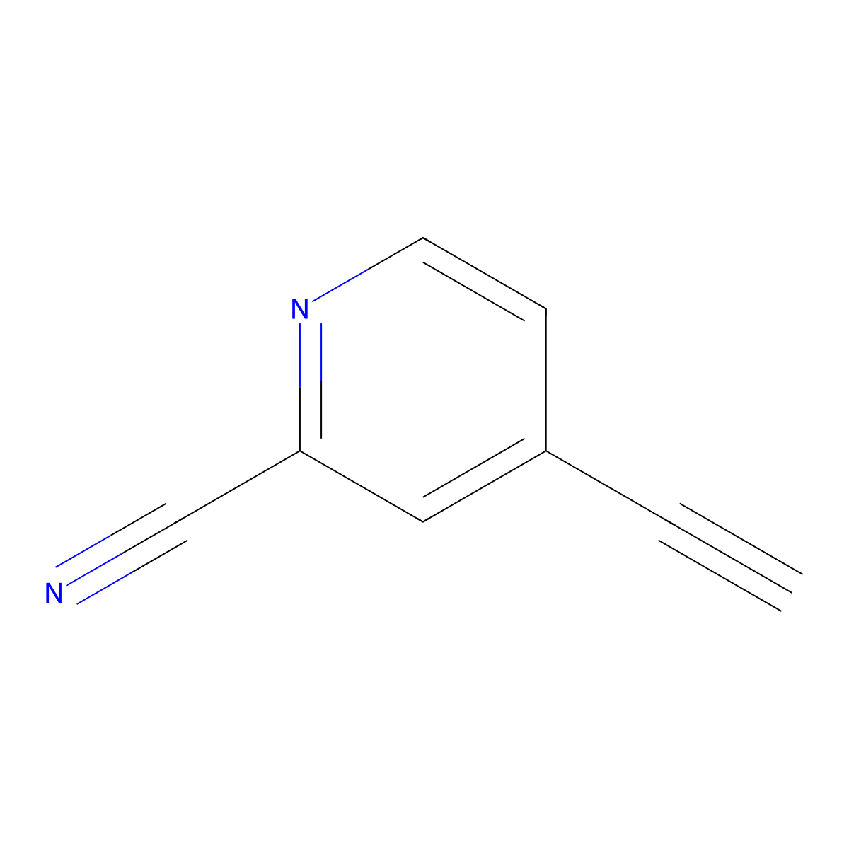 4-Ethynylpicolinonitrile molecular structure, CAS 1211525-87-9