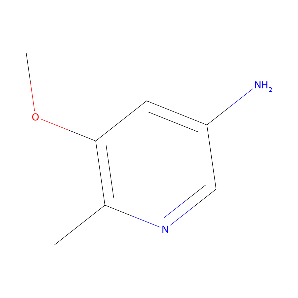 5-Methoxy-6-methylpyridin-3-amine molecular structure, CAS 1211525-91-5