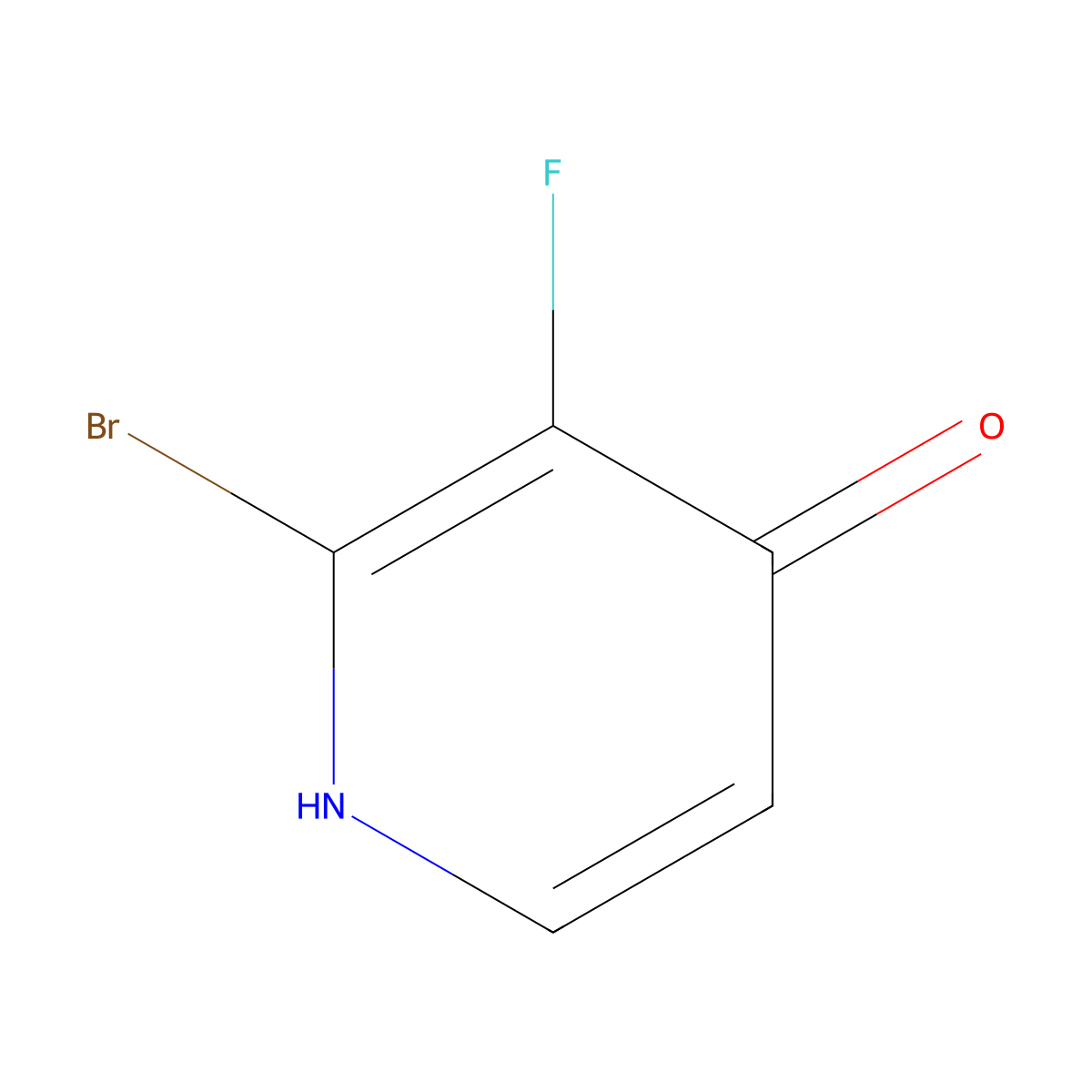 2-Bromo-3-fluoro-4-hydroxypyridine molecular structure, CAS 1211525-92-6