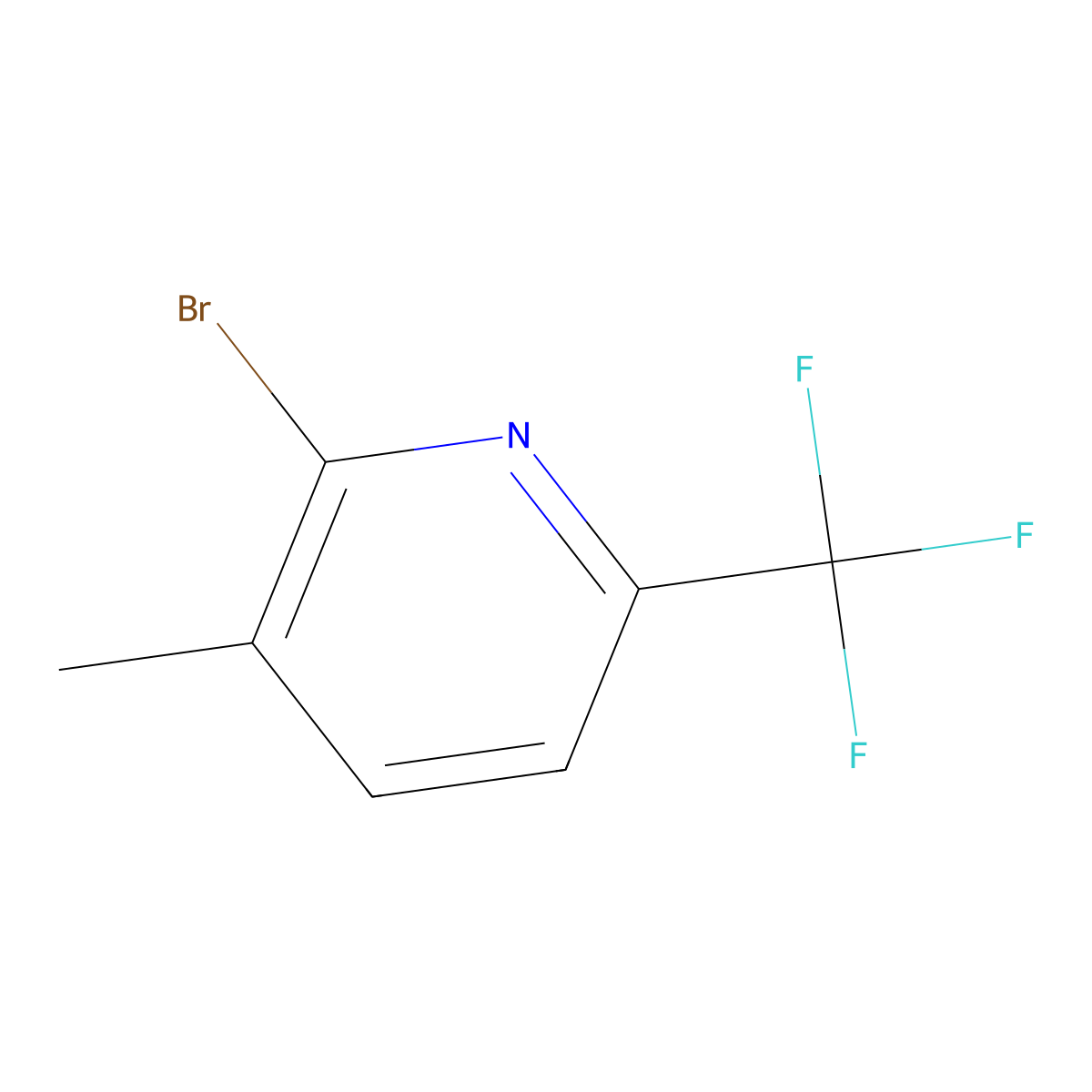 2-Bromo-3-methyl-6-(trifluoromethyl)pyridine molecular structure, CAS 1211525-93-7