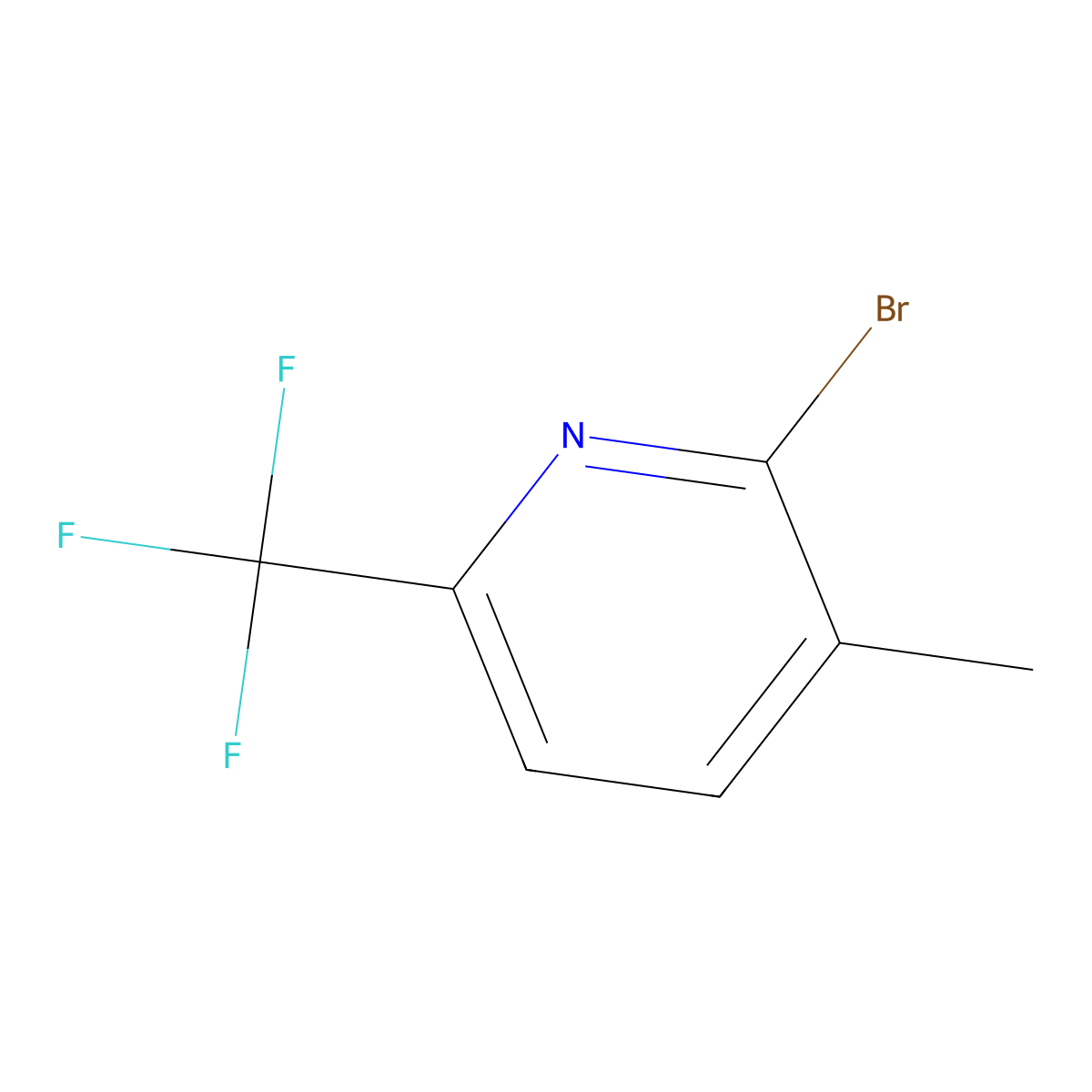 2-Bromo-3-methyl-6-(trifluoromethyl)pyridine molecular structure, CAS 1211525-93-7