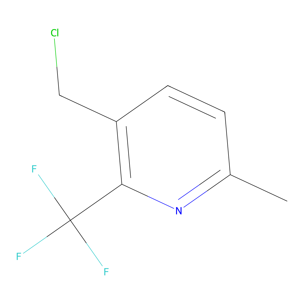 3-(Chloromethyl)-6-methyl-2-(trifluoromethyl)pyridine molecular structure, CAS 1211525-96-0