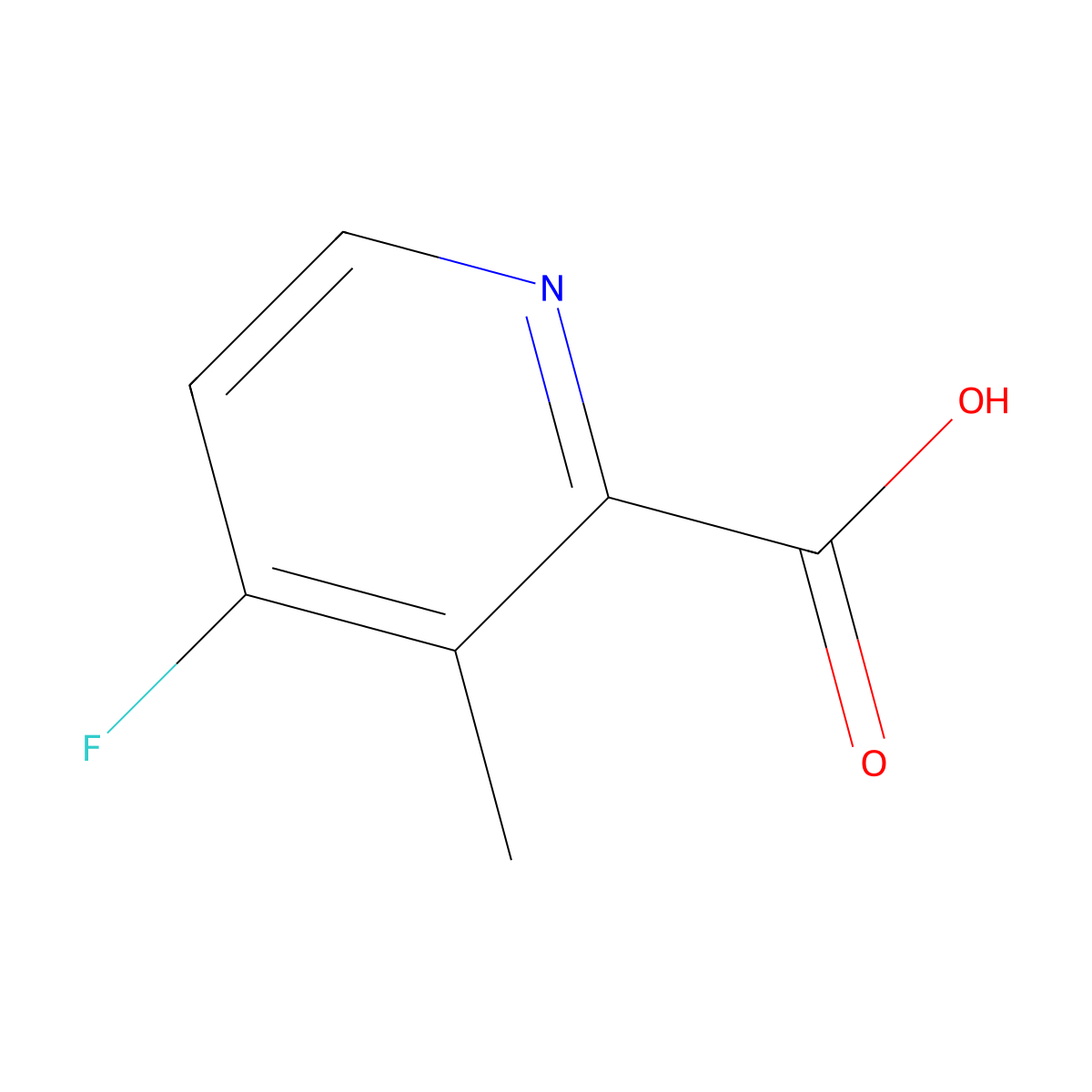 4-Fluoro-3-methylpyridine-2-carboxylic acid molecular structure, CAS 1211526-04-3
