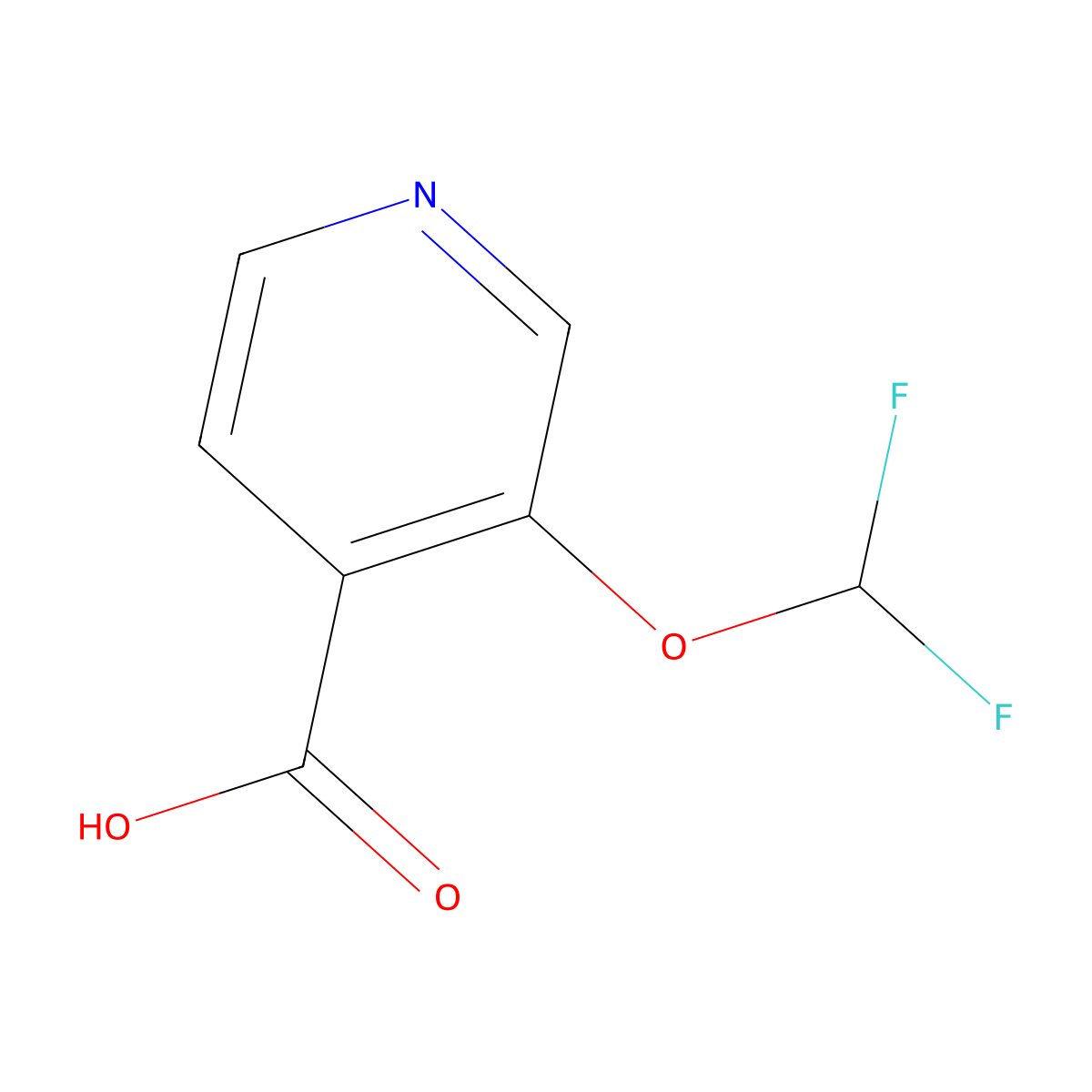3-(Difluoromethoxy)isonicotinic acid molecular structure, CAS 1211526-06-5
