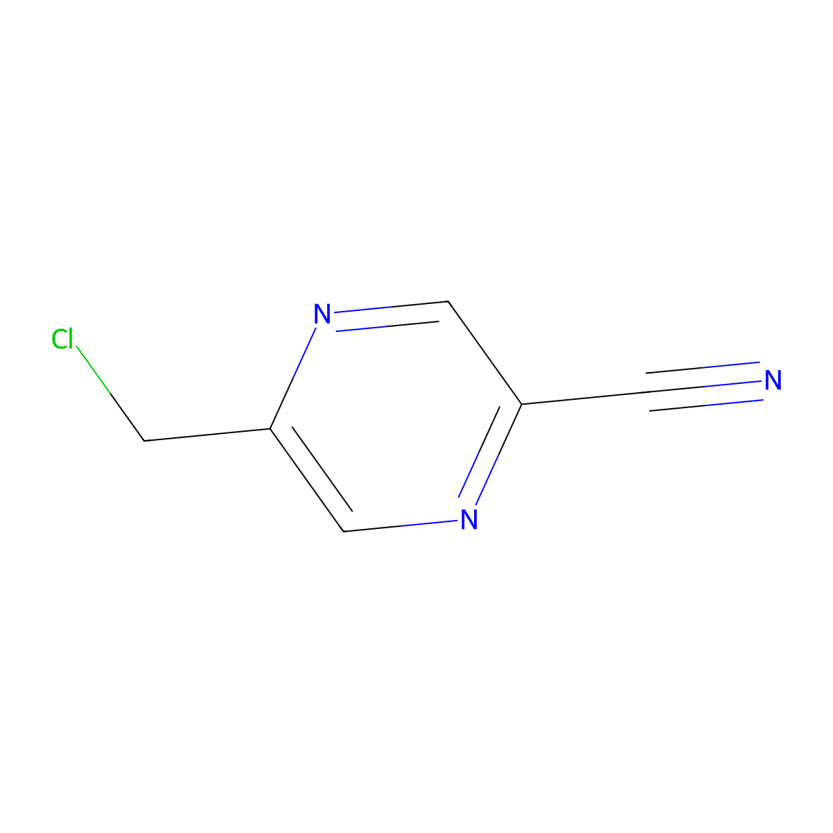 5-(Chloromethyl)pyrazine-2-carbonitrile molecular structure, CAS 1211526-07-6