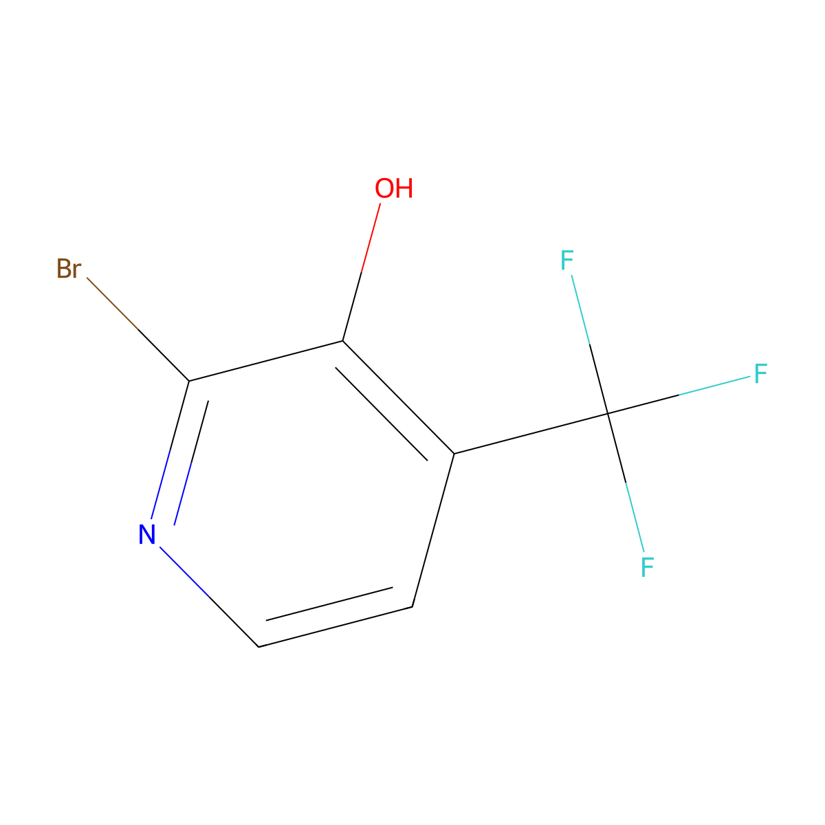 2-Bromo-4-(trifluoromethyl)pyridin-3-ol molecular structure, CAS 1211526-19-0
