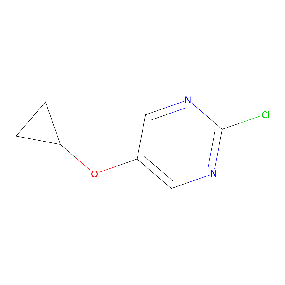 2-Chloro-5-cyclopropoxypyrimidine molecular structure, CAS 1211526-33-8