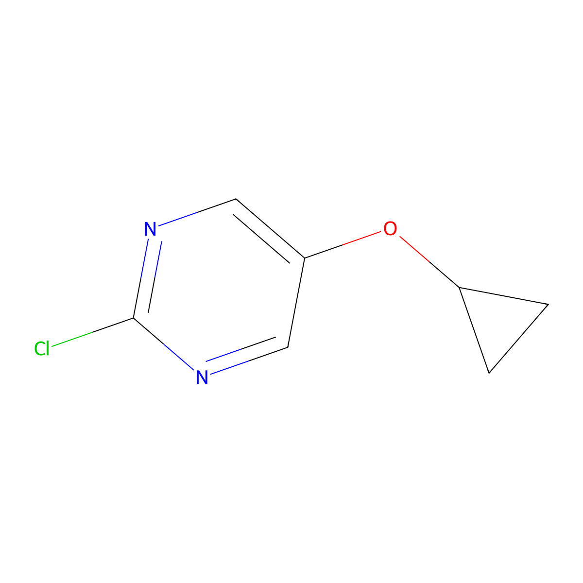 2-Chloro-5-cyclopropoxypyrimidine molecular structure, CAS 1211526-33-8